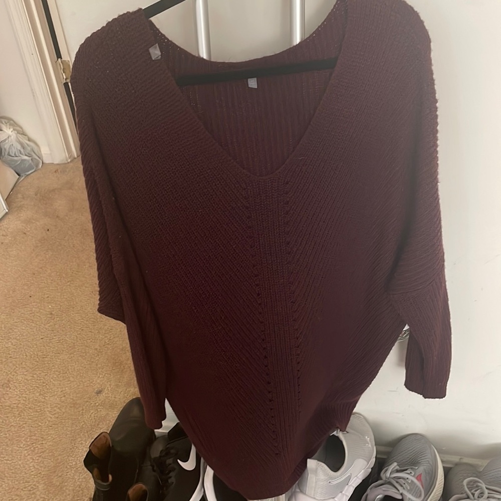 Maroon colored sweater
